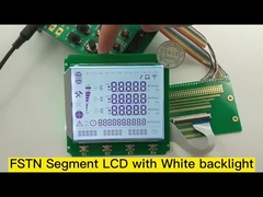 وحدات شاشة LCD مخصصة 7 14 HT1623 FSTN المجزأة COB + PIN البيضاء لصندوق العداد