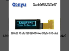 أزرق 0.91 بوصة شاشة OLED 128x32 بكسل SSD1306 سائق 15pin لحام FPC