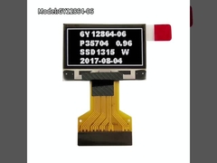 الرسومات البيضاء 0.96 بوصة شاشة OLED 128 * 64 نقطة 0.5mm 30pin FPC Connector