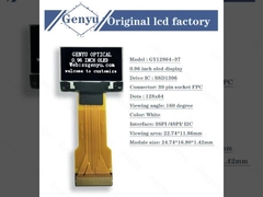 0.96 بوصة وحدة OLED أبيض 128 * 64 بكسل 30pin FPC Long Socket Type