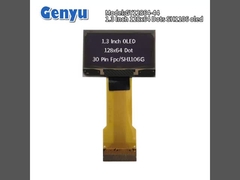 شاشة OLED ذات الأحرف البيضاء 1.3 بوصة 128x64 نقطة SH1106 30PIN FPC Connector