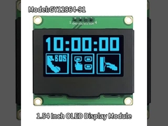 SSD1309 1.54 بوصة شاشة OLED أزرق أكبر لوحة PCB 128x64 شاشة OLED I2C