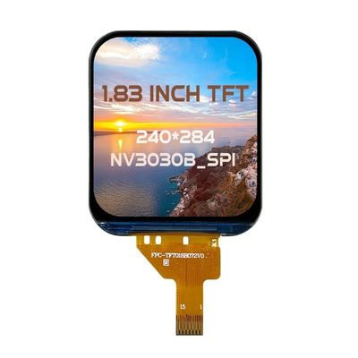 وحدة شاشة LCD ملونة تعمل باللمس NV3030B IC للسائق 240*284 IPS 1.83 TFT LCD 15pin FPC 4-SPI مع مقاومة عالية لدرجة الحرارة