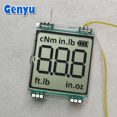 سعر جيد تخصيص 3 أرقام 7 قطعة شاشة LCD TN Potivie أحرف سوداء 12 PIN Connect الانترنت