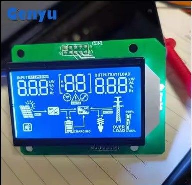 سعر جيد شاشة LCD مخصصة HTN أزرق سلبي أحرف بيضاء 12 ساعة عرض الانترنت