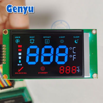 سعر جيد شاشة LCD مصممة خصيصاً أرقام زرقاء شاشة 7 أقسام COB + زيبرا 4.5 فولت الانترنت