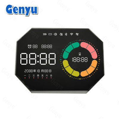 سعر جيد شكل مخصص شاشة LCD VA لون شاشة LCD منقسمة 4Digit شاشة زيبرا للساعة الانترنت