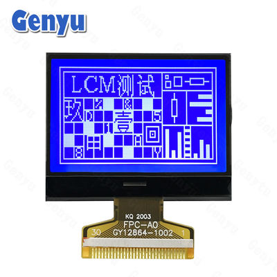 سعر جيد 1.9 بوصة STN أزرق 128x64 شاشة LCD 30PIN FPC 8-بيت متوازية لموزع المياه الانترنت