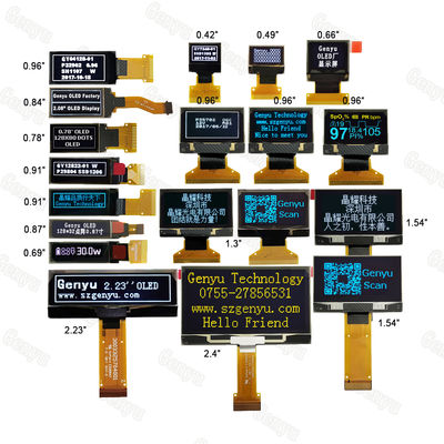 سعر جيد 128X64 OLED Customized Fpc Spi i2c Micro Monochrome 0.91 0.96 Oled Display Small Lcd Screen Module Panel Mini 128X32 0.96 الانترنت